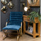 Navy And Brass Ribbed Ark Chair